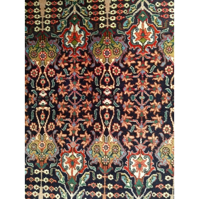 Textile Antique Persian Tabriz Area Rug, All-Over Geometric Pattern, Navy & Green, 3’ X 6’ For Sale - Image 7 of 11