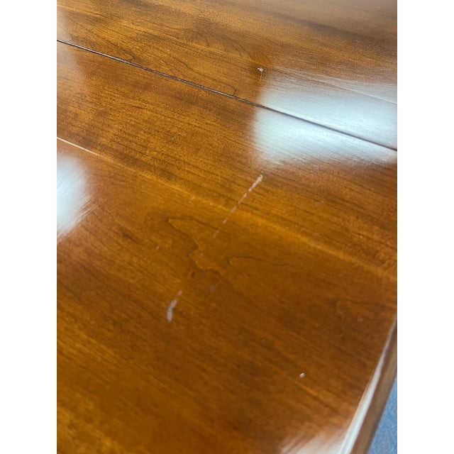 Statton Queen Anne Oldtowne Cherry Extension Dining Table For Sale - Image 11 of 11