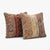 Mid-Century Modern Faded Anatolian Rug Pillow Cover 24'' X 24'' - Set of Two For Sale - Image 3 of 4