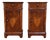 Louis-Philippe Bedside Tables in Walnut and Walnut Burl, Set of 2 For Sale