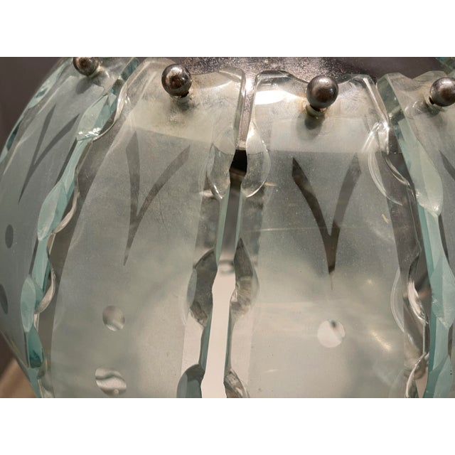 Italian Cut Glass Pendant Lamp, 1960s For Sale - Image 4 of 12