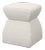 Cusi Pouf in White Cotton Mohair from KABINET For Sale