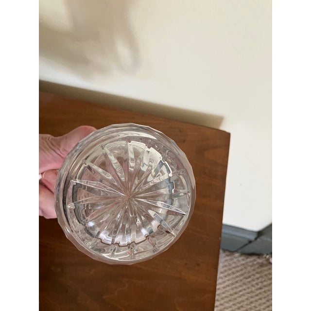 Vintage Crystal Glassware Pinwheel Pattern 6" Demi-Pitcher For Sale - Image 4 of 4