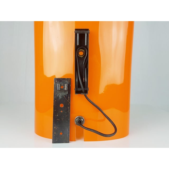 Brass, Orange and White Murano Glass Sconce by Vistosi, 1960s For Sale - Image 11 of 16