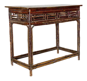 Antique Chinese Bamboo Console Table, 1800s