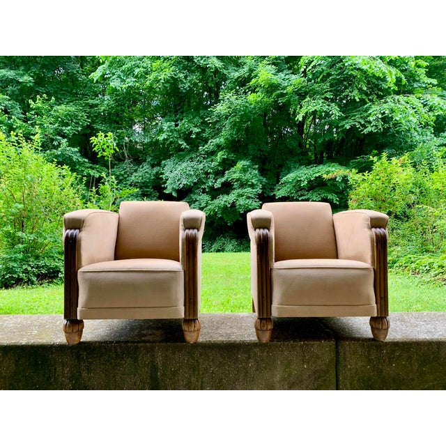 1920s Set of Vintage Art Deco Chairs in the style of Eugene Printz, 1920s For Sale - Image 5 of 18