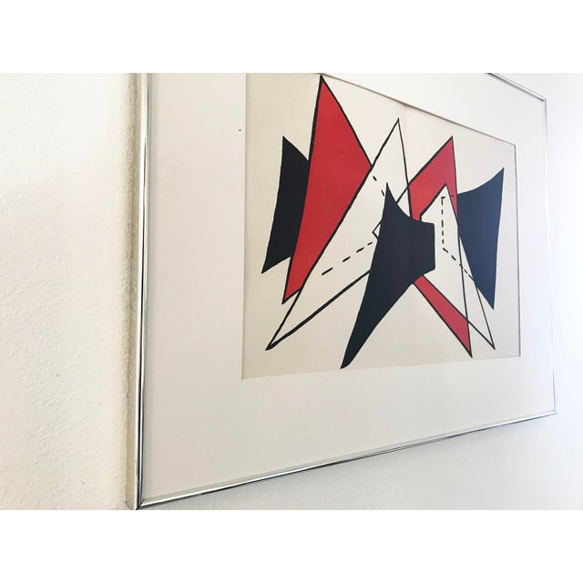 Black Abstract Alexander Calder "Stabile Ii" Lithograph for Dèrriere Le Miroir 1976 For Sale - Image 8 of 13