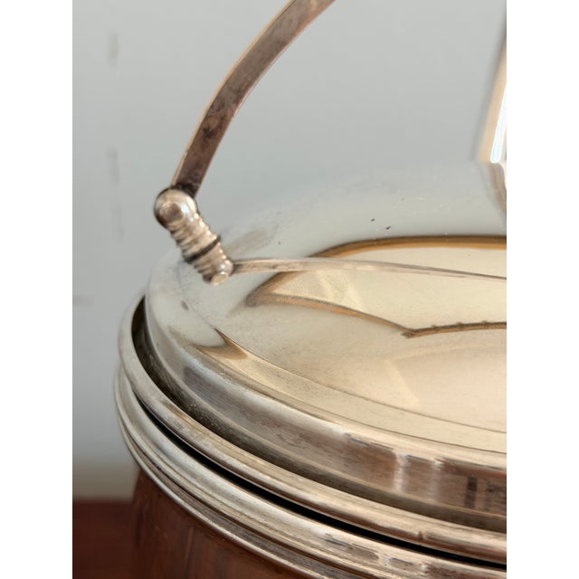 1940’s Swing Arm Silverplate Ice Bucket For Sale - Image 9 of 12