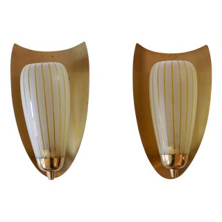 Large Sconces by Wilhelm Wagenfeld for Peill & Putzler Germany, 1950s, Set of 2 For Sale