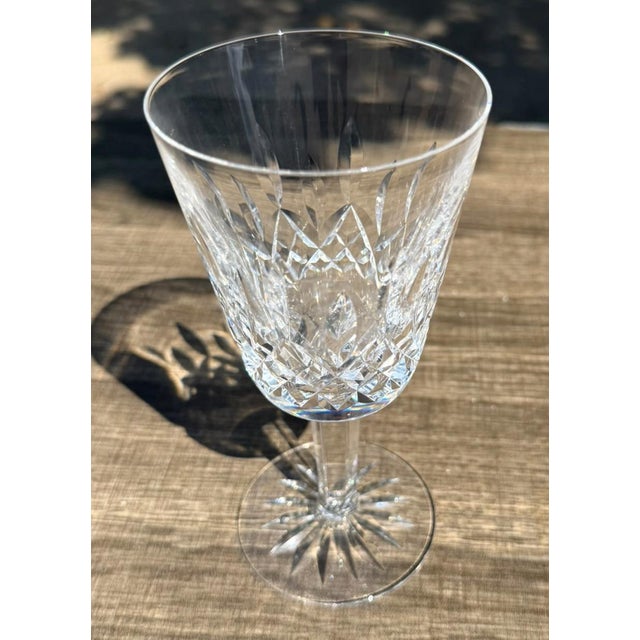 Traditional Late 20th CenturyWaterford Lismore Crystal Water Goblets Set of 5 Signe Ireland For Sale - Image 3 of 7