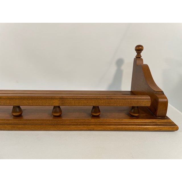 Vintage 1980's Ethan Allen Decorative Wooden Wall Display Shelf For Sale - Image 10 of 17
