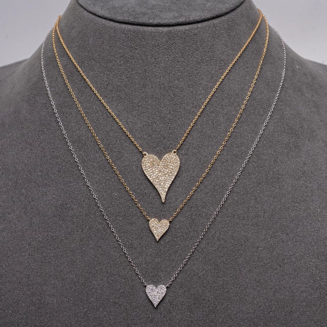 Not Yet Made - Made To Order Rocks With Soul Yellow Gold Baby Heart Necklace For Sale - Image 5 of 11