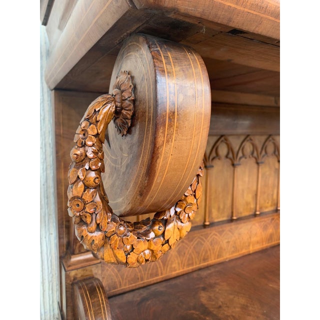 Early Biedermeier Period Walnut Console Table with Drawer, Austria, circa 1830 For Sale - Image 12 of 18