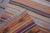 1960s Scandinavian Tribal Hand Knotted Colorful Striped Kilim Runner Rug For Sale - Image 12 of 13