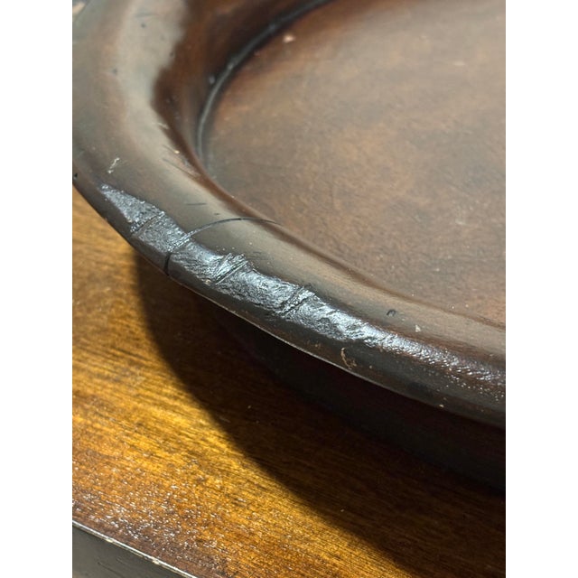 Vintage Tray - Platter 21" Carved Wood Serving For Sale In Columbus - Image 6 of 9