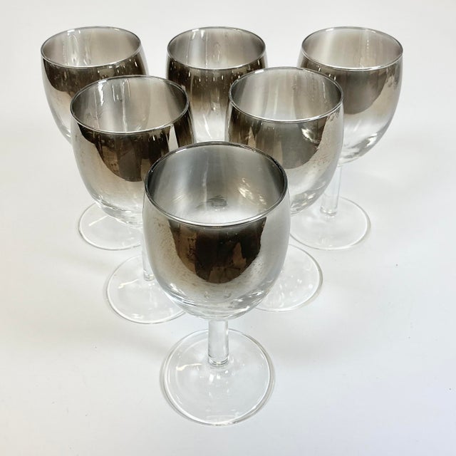 1950s Vintage Hollywood Regency Dorothy Thorpe Attrb. Wine Glasses & Carafe, Stairway Caddy - Set of 8 For Sale - Image 10 of 14
