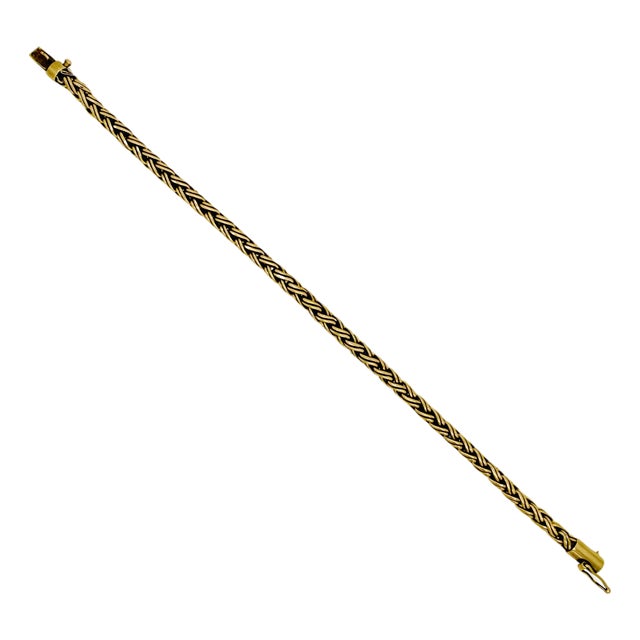 Tiffany & Co. 14k Yellow Gold Wheat-Link Bracelet, 1950s-1960s For Sale