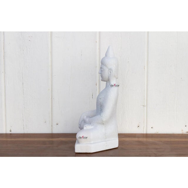 Shan Style Burmese White Buddha For Sale - Image 9 of 11