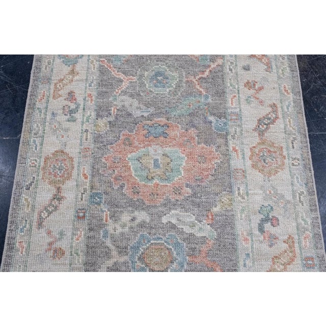 Turkish Oushak Rug 2'10" x 6'4" For Sale - Image 4 of 8