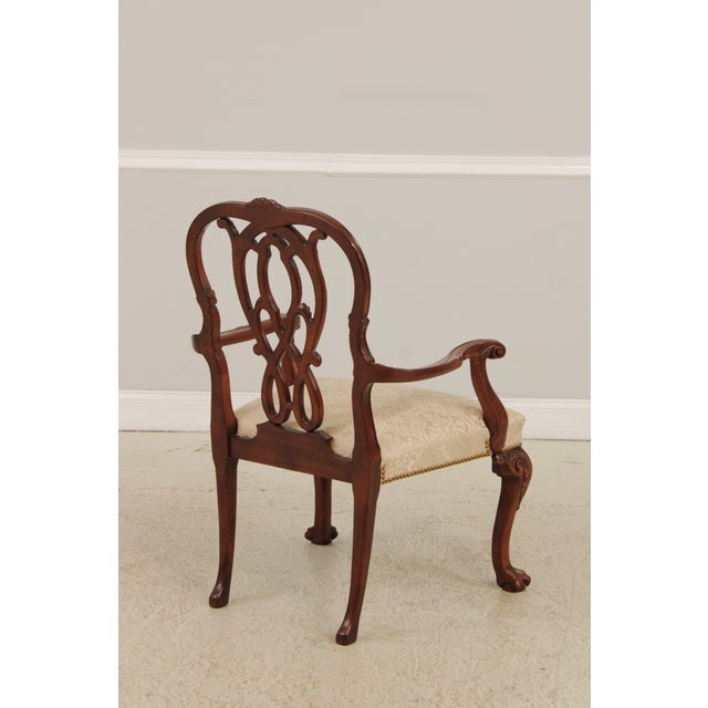 1990s Karges Set of 8 Chippendale Clawfoot Dining Room Chairs For Sale - Image 5 of 18