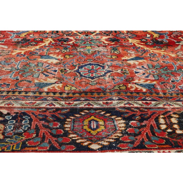 Early 20th Century Antique Red Persian Mahal Palatial Rug, 13'06 X 17'01 For Sale - Image 5 of 10