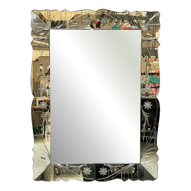 Italian Art Deco Mirror by Luigi Brusotti for La Permanente Mobili, 1940s For Sale