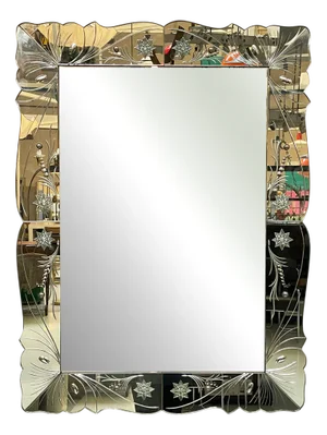 Italian Art Deco Mirror by Luigi Brusotti for La Permanente Mobili, 1940s