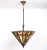 1980s Art Deco Amsterdamse School Stained Glass Hanging Light, 1980s For Sale - Image 5 of 8