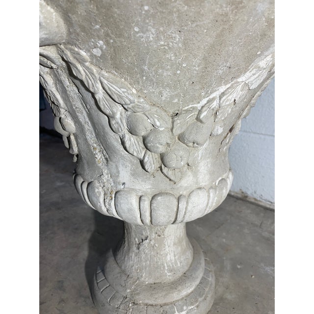 Late 18th Century Pair of 19th Century French Concrete Jardineres With Neo Classical Reliefs For Sale - Image 5 of 15