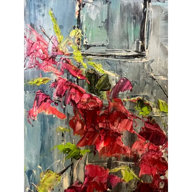 1960s Helen Botway Bougainvillea in a Dark Urn Oil on Board Painting, Signed 1960's 1960's For Sale - Image 5 of 11
