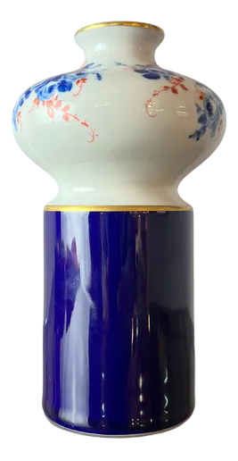 Vase in Blue and White Porcelain from Unterweissbach