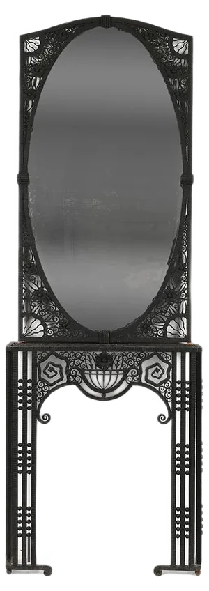 Mirror On Wrought Iron Console, 1920s