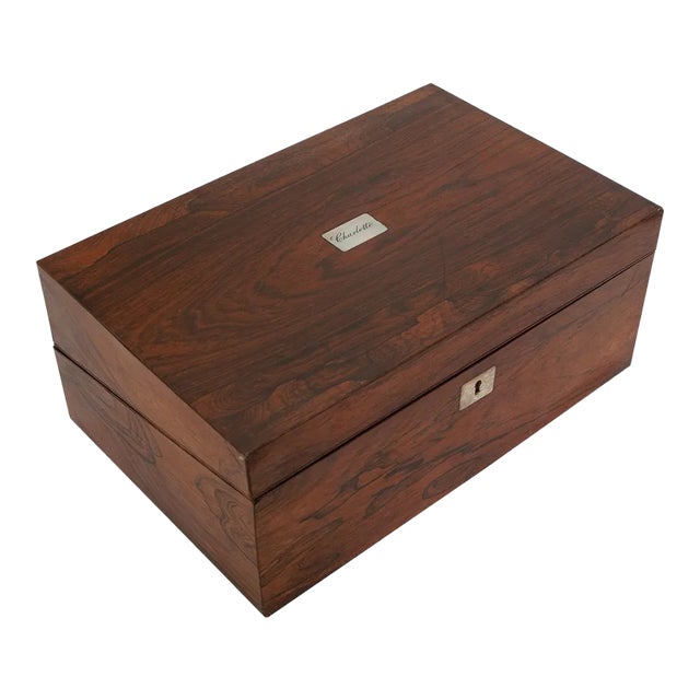 French 19th Century Rosewood Writing Box For Sale