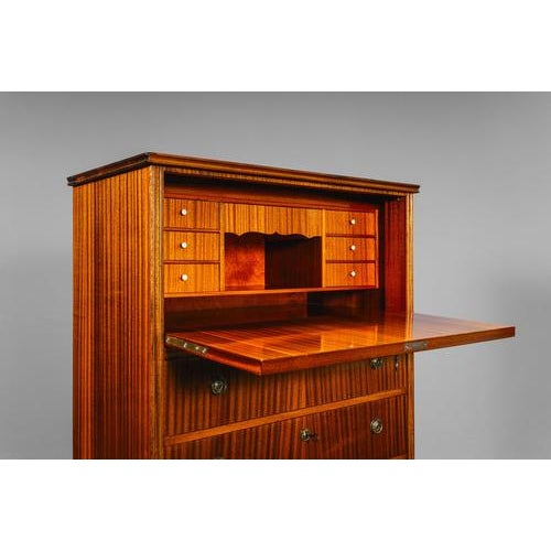 Biedermeier Style Mahogany Veneer Secretary For Sale - Image 13 of 18