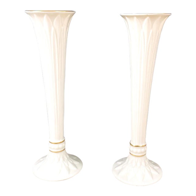 1960s Vintage Lenox Tivoli Bud Vases - a Pair For Sale