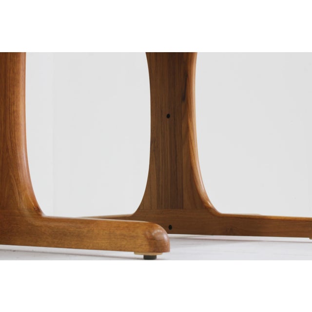 Vintage Danish Round Extendable Dining Table in Teak, 1960s For Sale - Image 6 of 7