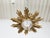 Pair of Gilt Bronze Midcentury Sunburst Light Fixtures with Frosted Glass For Sale - Image 11 of 12