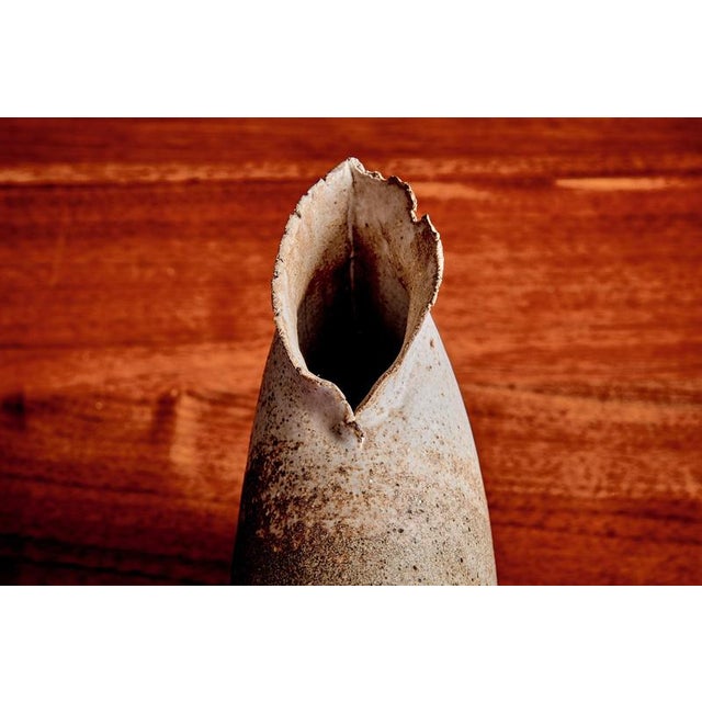 Black Brutalist Studio Pottery Vase by the Terry Pottery, 1970s For Sale - Image 8 of 10