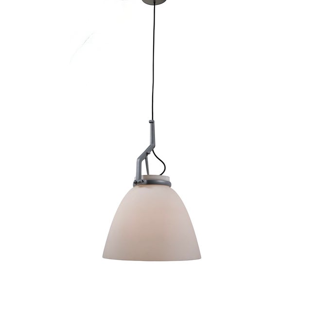 Glass Post Modern Luce Plan Hanging Fixture Pendant Chandelier by Paolo Rizzatto C 1980/90's For Sale - Image 7 of 12