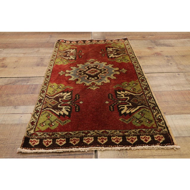 Textile Vintage Turkish Yastik Rug - 01'08 X 03'02 For Sale - Image 7 of 8