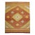 Mid 20th Century Rusty Brown Yellow Lavender Green Turkish Kilim Room Size Rug - 9'4" x 11'5" For Sale