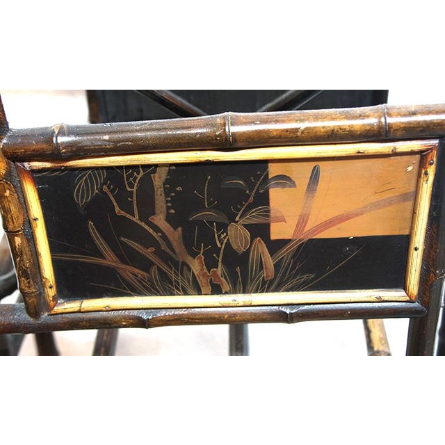 Antique Chinese-Styled Bamboo Music/Magazine Stand For Sale - Image 4 of 9
