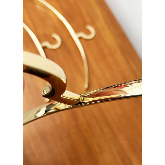 1960s Mid-Century Modern Hollywood Regency Style Brass Coat Hanger, 1960s, Set of 5 For Sale - Image 5 of 18