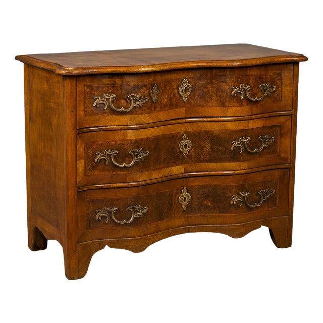 Antique Marquetry Arbalette Chest of Drawers, 1700s For Sale