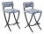 Forged Steel Counter Stools in the Style of Charleston Forge Naples, a Pair For Sale