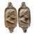 Vintage Boho Cast Iron Profile Plaque of Asclepius - A Pair For Sale