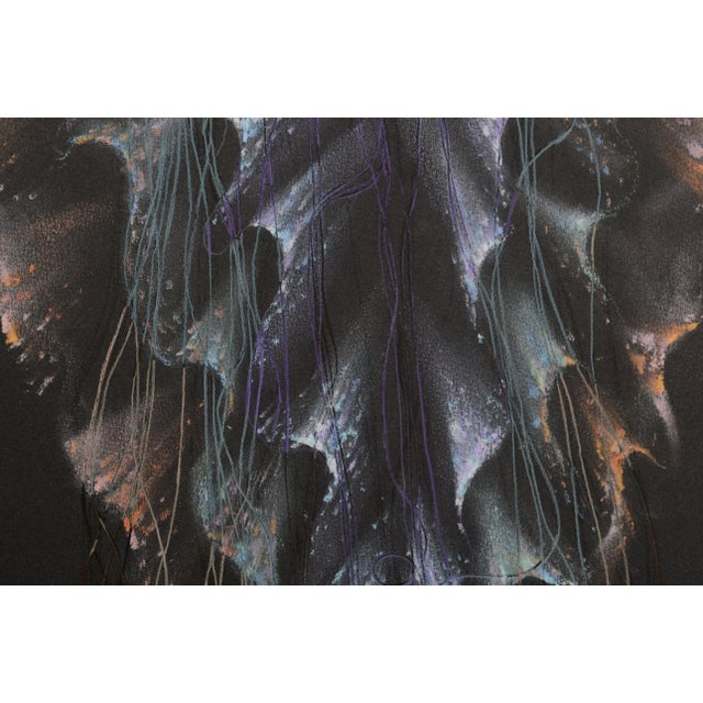 Patricia A. Pearce "Ruffled Kimono (Orange, Teal, and Purple)" Realism Gouache on Paper 1980s For Sale - Image 4 of 8