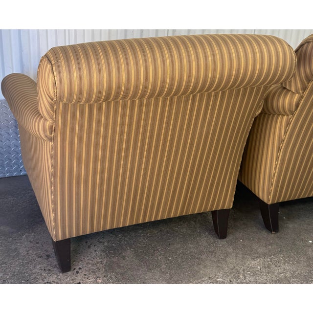 English Late 20th Century George Smith Style Upholstered Chairs - A Pair For Sale - Image 3 of 11