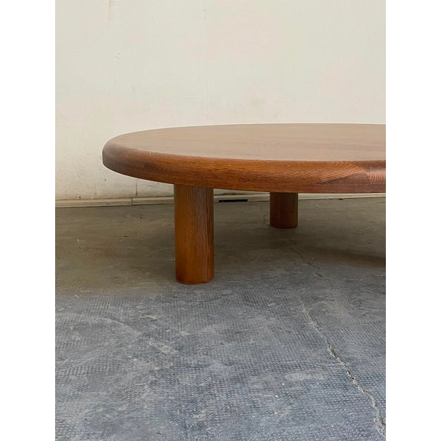 Mid-Century Modern French Solid Oak Coffee Table, 1970s For Sale - Image 3 of 6