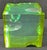 1960s Mid-Century Optical Light and Space Sculpture Green Lucite Cube Attributed to Roz Stroll For Sale In Miami - Image 6 of 12